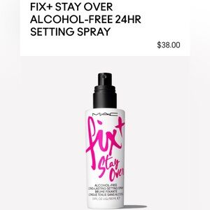 Mac FIX+ STAY OVER ALCOHOL-FREE 24HR SETTING SPRAY. NEW / BOX.🗃️